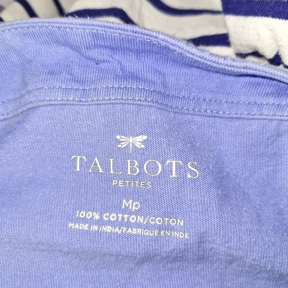 Talbots striped blouse size MP - Picture 5 of 5